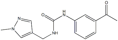 1-(3-acetylphenyl)-3-[(1-methylpyrazol-4-yl)methyl]urea Struktur