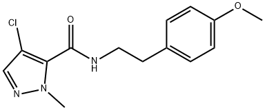 4-chloro-N-[2-(4-methoxyphenyl)ethyl]-2-methylpyrazole-3-carboxamide Struktur