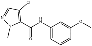 4-chloro-N-(3-methoxyphenyl)-2-methylpyrazole-3-carboxamide Struktur