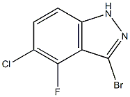 3-Bromo-5-chloro-4-fluoro-1H-indazole Struktur