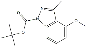 4-Methoxy-3-methyl-indazole-1-carboxylic acid tert-butyl ester Struktur