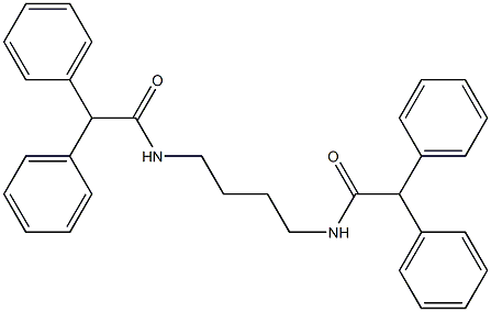 N-[4-[(2,2-diphenylacetyl)amino]butyl]-2,2-diphenylacetamide Struktur