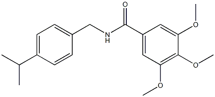 3,4,5-trimethoxy-N-[(4-propan-2-ylphenyl)methyl]benzamide Struktur