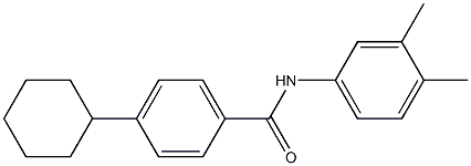 4-cyclohexyl-N-(3,4-dimethylphenyl)benzamide Struktur