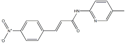 (E)-N-(5-methylpyridin-2-yl)-3-(4-nitrophenyl)prop-2-enamide Struktur