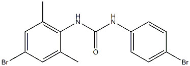 1-(4-bromo-2,6-dimethylphenyl)-3-(4-bromophenyl)urea Struktur