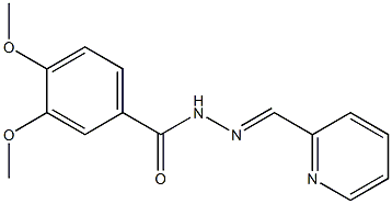 3,4-dimethoxy-N-[(E)-pyridin-2-ylmethylideneamino]benzamide Struktur