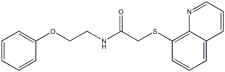 N-(2-phenoxyethyl)-2-quinolin-8-ylsulfanylacetamide Struktur