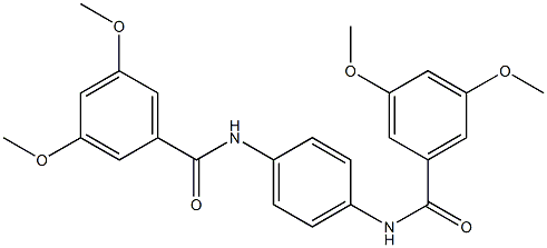 N-[4-[(3,5-dimethoxybenzoyl)amino]phenyl]-3,5-dimethoxybenzamide Struktur