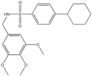 4-cyclohexyl-N-[(3,4,5-trimethoxyphenyl)methyl]benzenesulfonamide Struktur