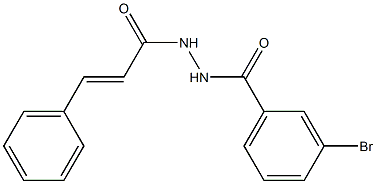 3-bromo-N'-[(E)-3-phenylprop-2-enoyl]benzohydrazide Struktur