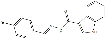 N-[(E)-(4-bromophenyl)methylideneamino]-1H-indole-3-carboxamide Struktur