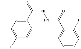 2-fluoro-N'-(4-methoxybenzoyl)benzohydrazide Struktur