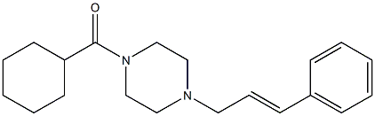 cyclohexyl-[4-[(E)-3-phenylprop-2-enyl]piperazin-1-yl]methanone Struktur