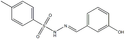 N-[(E)-(3-hydroxyphenyl)methylideneamino]-4-methylbenzenesulfonamide Struktur