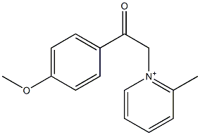 1-(4-methoxyphenyl)-2-(2-methylpyridin-1-ium-1-yl)ethanone Struktur