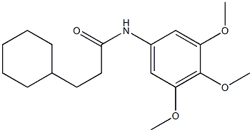 3-cyclohexyl-N-(3,4,5-trimethoxyphenyl)propanamide Struktur