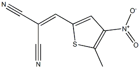 2-[(5-methyl-4-nitrothiophen-2-yl)methylidene]propanedinitrile Struktur