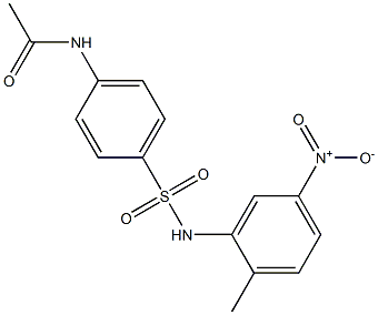 N-[4-[(2-methyl-5-nitrophenyl)sulfamoyl]phenyl]acetamide Struktur