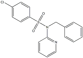 N-benzyl-4-chloro-N-pyridin-2-ylbenzenesulfonamide Struktur