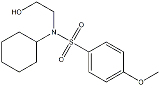 N-cyclohexyl-N-(2-hydroxyethyl)-4-methoxybenzenesulfonamide Struktur