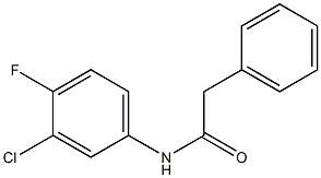 N-(3-chloro-4-fluorophenyl)-2-phenylacetamide Struktur