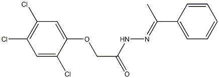 N-[(E)-1-phenylethylideneamino]-2-(2,4,5-trichlorophenoxy)acetamide Struktur