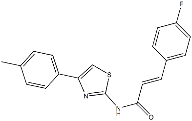 (E)-3-(4-fluorophenyl)-N-[4-(4-methylphenyl)-1,3-thiazol-2-yl]prop-2-enamide Struktur