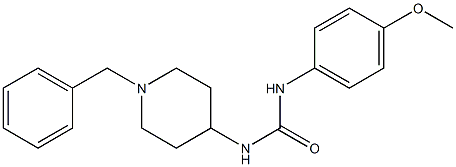 1-(1-benzylpiperidin-4-yl)-3-(4-methoxyphenyl)urea Struktur