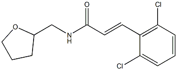 (E)-3-(2,6-dichlorophenyl)-N-(oxolan-2-ylmethyl)prop-2-enamide Struktur