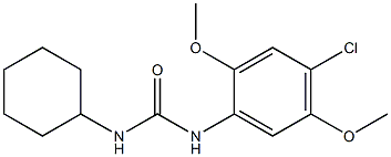 1-(4-chloro-2,5-dimethoxyphenyl)-3-cyclohexylurea Struktur