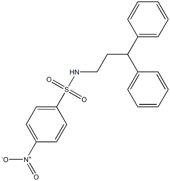 N-(3,3-diphenylpropyl)-4-nitrobenzenesulfonamide Struktur