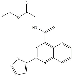 ethyl 2-[[2-(furan-2-yl)quinoline-4-carbonyl]amino]acetate Struktur