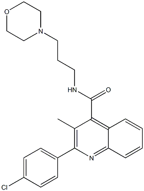 2-(4-chlorophenyl)-3-methyl-N-(3-morpholin-4-ylpropyl)quinoline-4-carboxamide Struktur