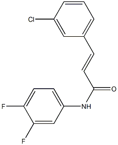 (E)-3-(3-chlorophenyl)-N-(3,4-difluorophenyl)prop-2-enamide Struktur