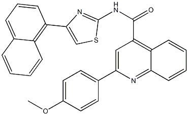 2-(4-methoxyphenyl)-N-(4-naphthalen-1-yl-1,3-thiazol-2-yl)quinoline-4-carboxamide Struktur