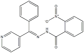 2-nitro-N-[(E)-[phenyl(pyridin-3-yl)methylidene]amino]benzamide Struktur