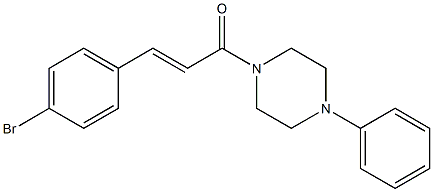 (E)-3-(4-bromophenyl)-1-(4-phenylpiperazin-1-yl)prop-2-en-1-one Struktur