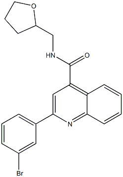 2-(3-bromophenyl)-N-(oxolan-2-ylmethyl)quinoline-4-carboxamide Struktur