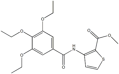 methyl 3-[(3,4,5-triethoxybenzoyl)amino]thiophene-2-carboxylate Struktur