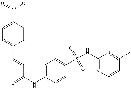 (E)-N-[4-[(4-methylpyrimidin-2-yl)sulfamoyl]phenyl]-3-(4-nitrophenyl)prop-2-enamide Struktur