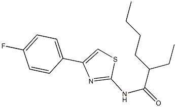 2-ethyl-N-[4-(4-fluorophenyl)-1,3-thiazol-2-yl]hexanamide Struktur