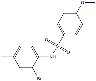 N-(2-bromo-4-methylphenyl)-4-methoxybenzenesulfonamide Struktur