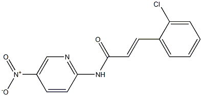 (E)-3-(2-chlorophenyl)-N-(5-nitropyridin-2-yl)prop-2-enamide Struktur