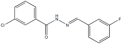 3-chloro-N-[(E)-(3-fluorophenyl)methylideneamino]benzamide Struktur