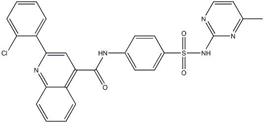 2-(2-chlorophenyl)-N-[4-[(4-methylpyrimidin-2-yl)sulfamoyl]phenyl]quinoline-4-carboxamide Struktur