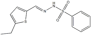 N-[(E)-(5-ethylthiophen-2-yl)methylideneamino]benzenesulfonamide Struktur