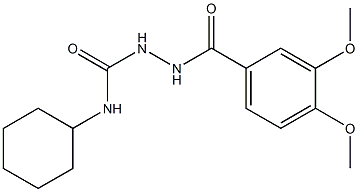 1-cyclohexyl-3-[(3,4-dimethoxybenzoyl)amino]urea Struktur