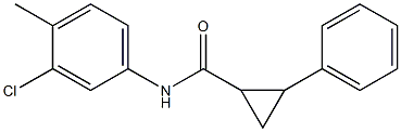 N-(3-chloro-4-methylphenyl)-2-phenylcyclopropane-1-carboxamide Struktur