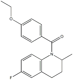 (4-ethoxyphenyl)-(6-fluoro-2-methyl-3,4-dihydro-2H-quinolin-1-yl)methanone Struktur